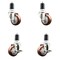 Service Caster 3 Inch 316SS Maroon Poly Swivel 1-1/2 Inch Expanding Stem Caster Brake SCC, 2PK SS316EX20S314-PPUB-MRN-2-TLB-2-112 - alternate 1
